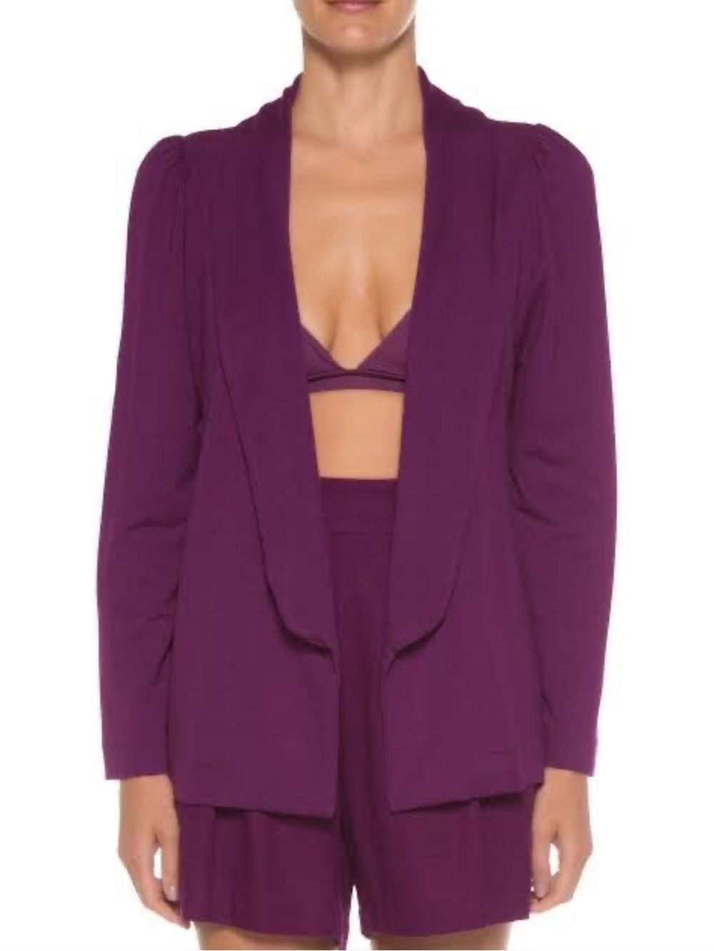 FARM Rio Plum Sweat Blazer Jacket Large